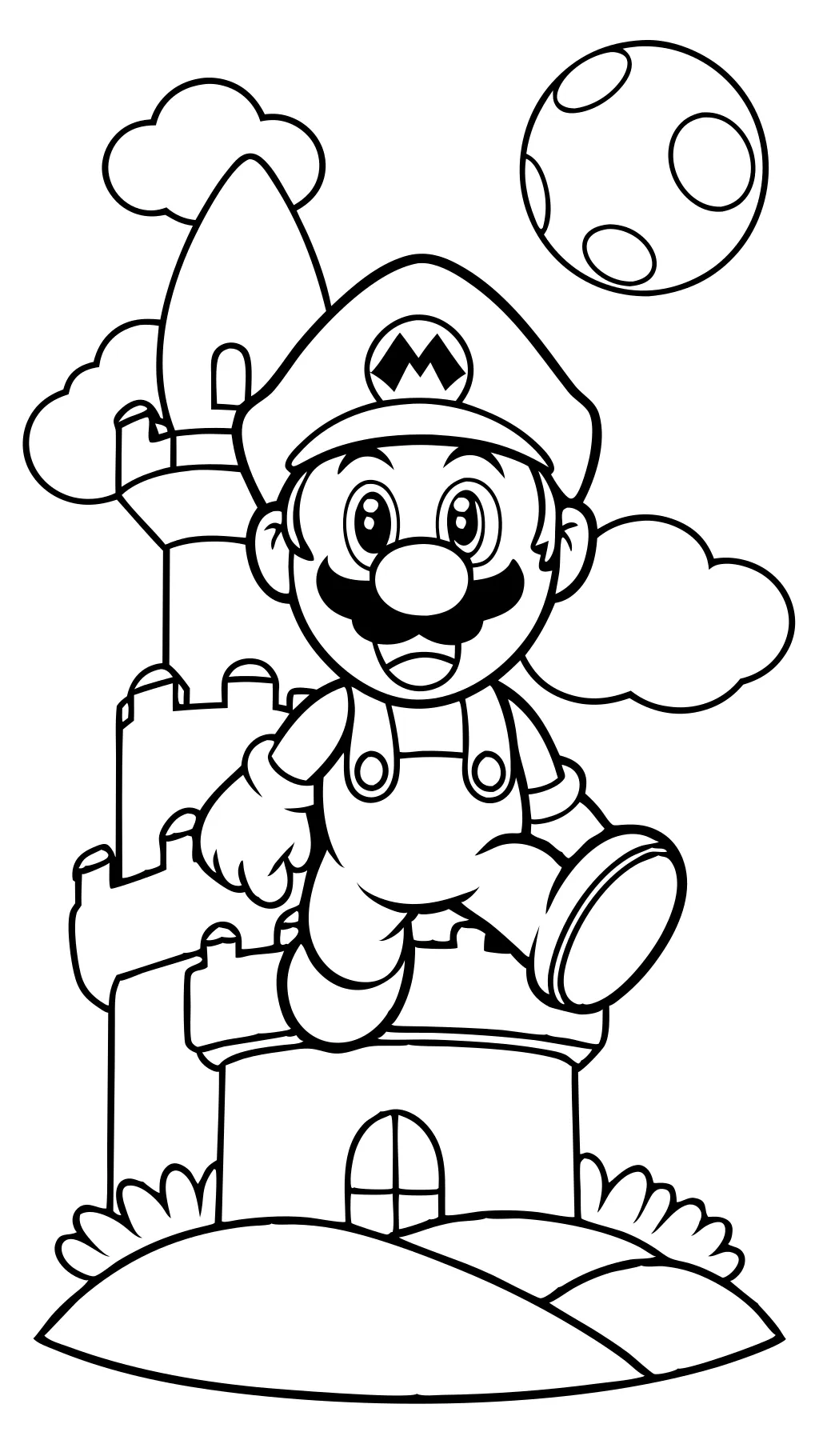 Páginas para colorear de Mario imprimibles